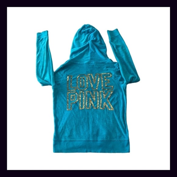 Vintage PINK Turquoise Terry Gold Bling Sequin Matching Set Size Small - Picture 6 of 12